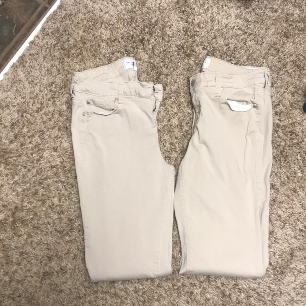 Women’s skinny khaki dress slacks (2 pair)